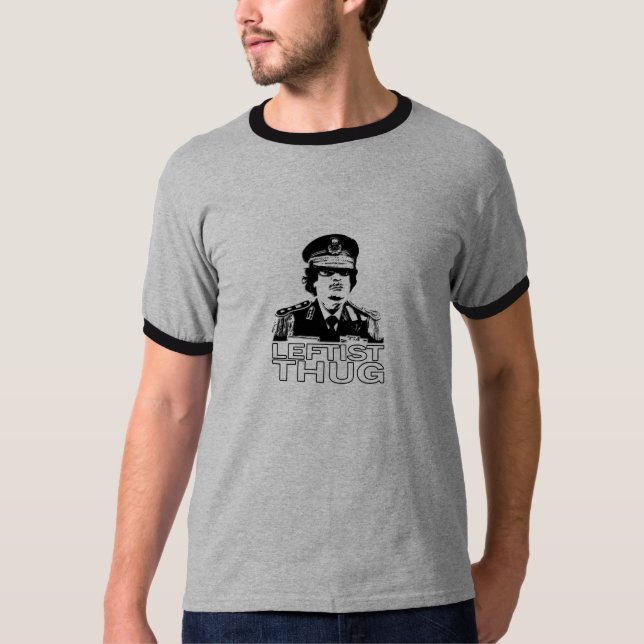 Gaddafi vänsterorienterad ThugT-tröja T-shirt (Framsida)