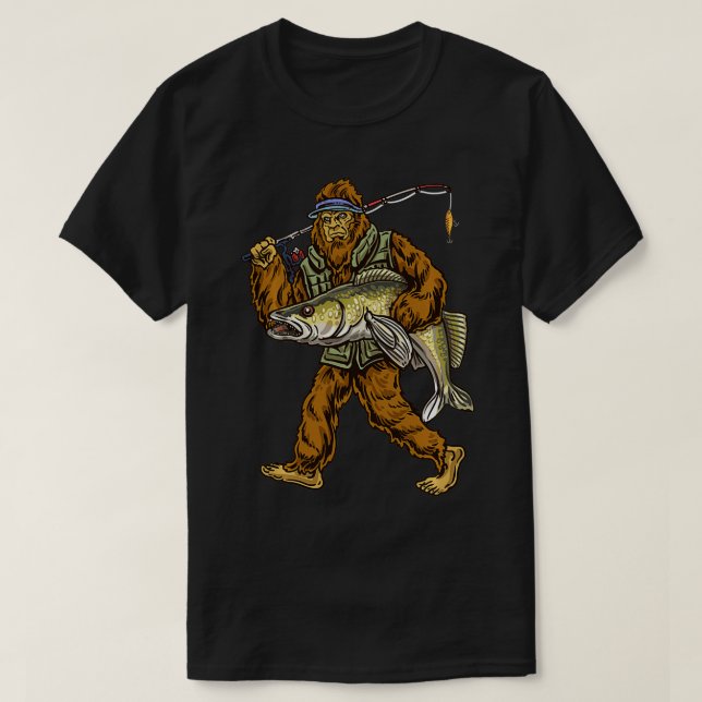 Gäddfiske Sauger jakt Fiskare  T Shirt (Design framsida)