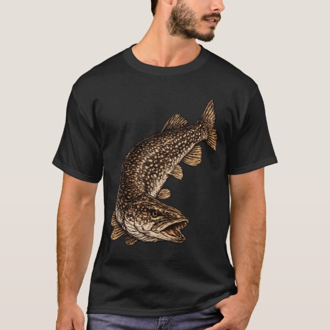 Gäddfiske T Shirt (Framsida)