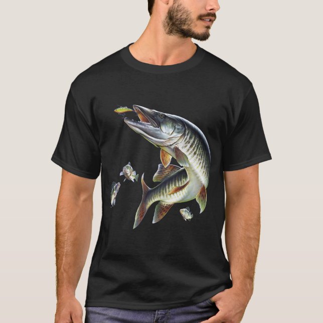 Gäddfiske T Shirt (Framsida)