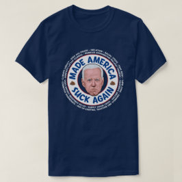 Gade America Suck igen Joe Biden Mörk T-Shirt
