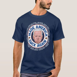 Gade America Suck igen Joe Biden Mörk T-Shirt