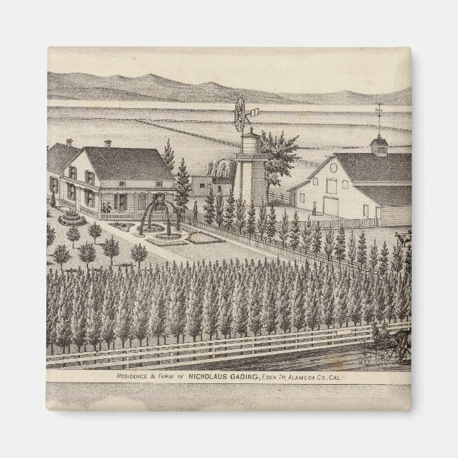 Gading, jessup-bostäder, gårdar magnet (Framsidan)