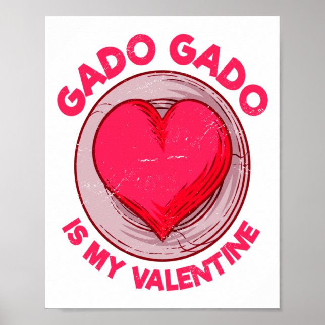 Gado Gado Is My Valentine Indonesian Salad Vegetar Poster (Framsidan)