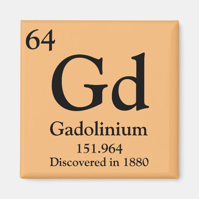Gadolinium Periodic Bord Magnet (Framsidan)