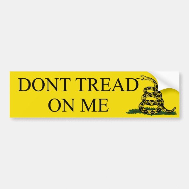 Gadsden_flag 11in Bumper2 Bildekal (Framsidan)