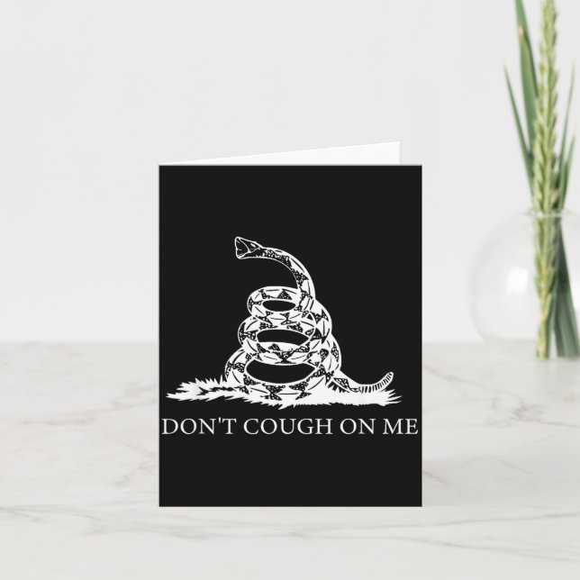 Gadsden Flag Dont Tread Don't Cough On Me Social D Kort (Framsida)