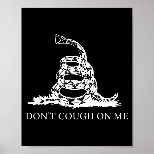 Gadsden Flag Dont Tread Don't Cough On Me Social D Poster (Framsidan)