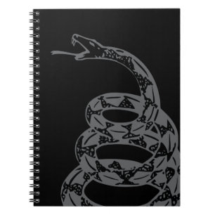 Gadsden Flag Don't Tread on Me Grå Anteckningsbok