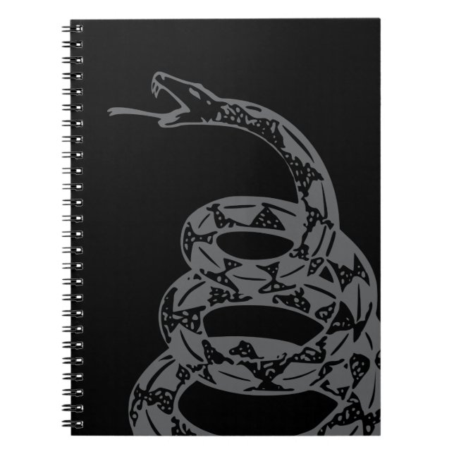 Gadsden Flag Don't Tread on Me Grå Anteckningsbok (Framsidan)