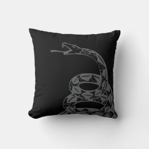 Gadsden Flag Don't Tread on Me Grå Kudde
