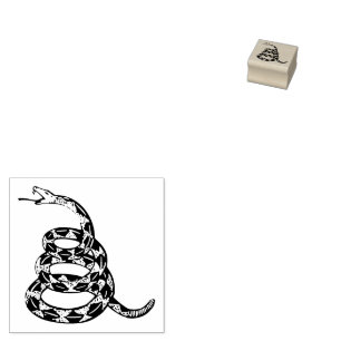 Gadsden Flag Don't Tread on Me Grå Stämpel
