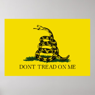 Gadsden Flag (Don't Tread on Me) (USA Snake Flag) Poster