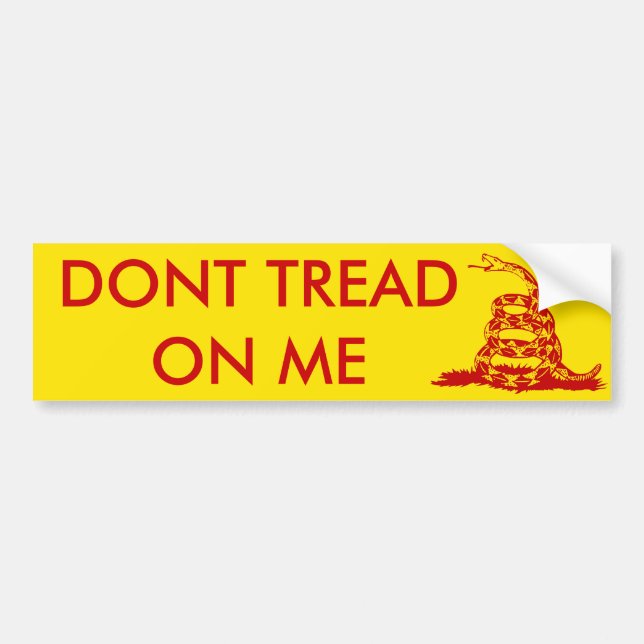 Gadsden_flag röd 11in Bumper2 Bildekal (Framsidan)