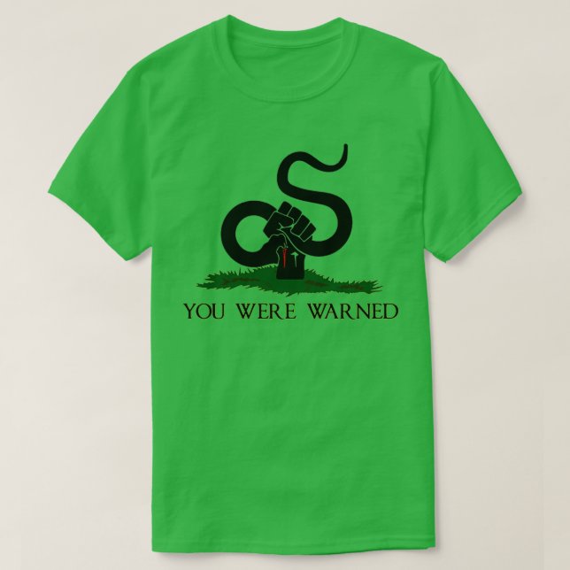 Gadsden Flag You Were Warned Flag  T Shirt (Design framsida)