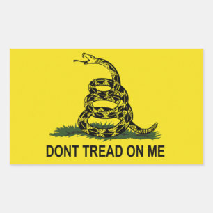 Gadsden Flagga-dekal Rektangulärt Klistermärke