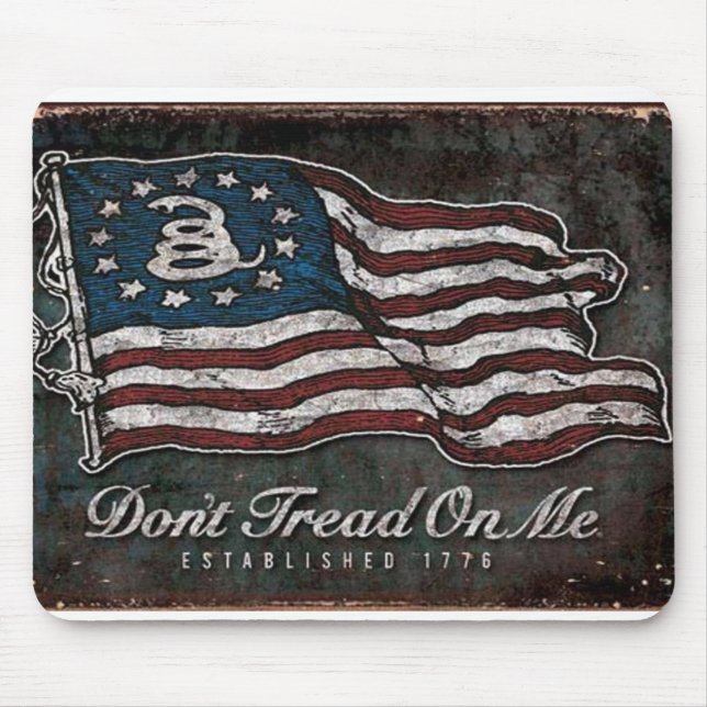 Gadsden flagga - frihet eller död musmatta (Framsidan)