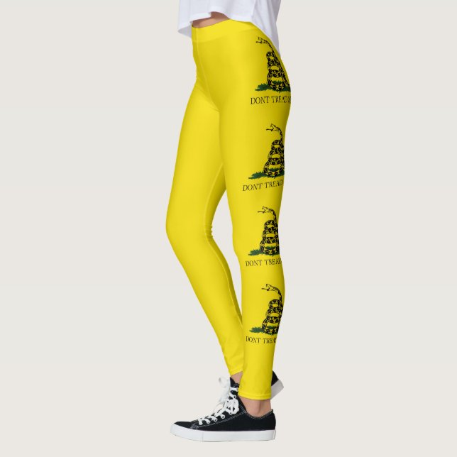 Gadsden Flagga (Gå inte på Me) (USA Snake Flagga) Leggings (Vänster)