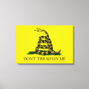 Gadsden Flagga (Gå inte på mig) (amerikansk orm) Canvastryck
