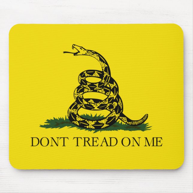 Gadsden Flagga (Gå inte på mig) (amerikansk orm) Musmatta (Framsidan)