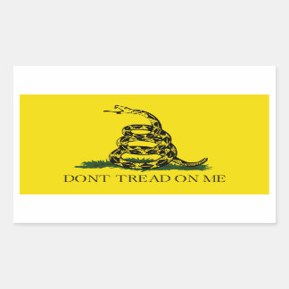 Gadsden Flagga - Gå inte på mig Rektangulärt Klistermärke