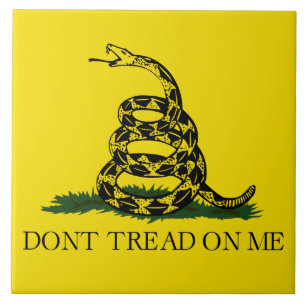 Gadsden Flagga (Gå inte på mig) (Snake Flagga) Kakelplatta