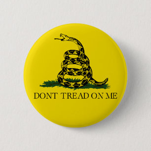 Gadsden Flagga (Gå inte på mig) (Snake Flagga) Knapp