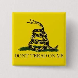 Gadsden Flagga (Gå inte på mig) (Snake Flagga) Knapp
