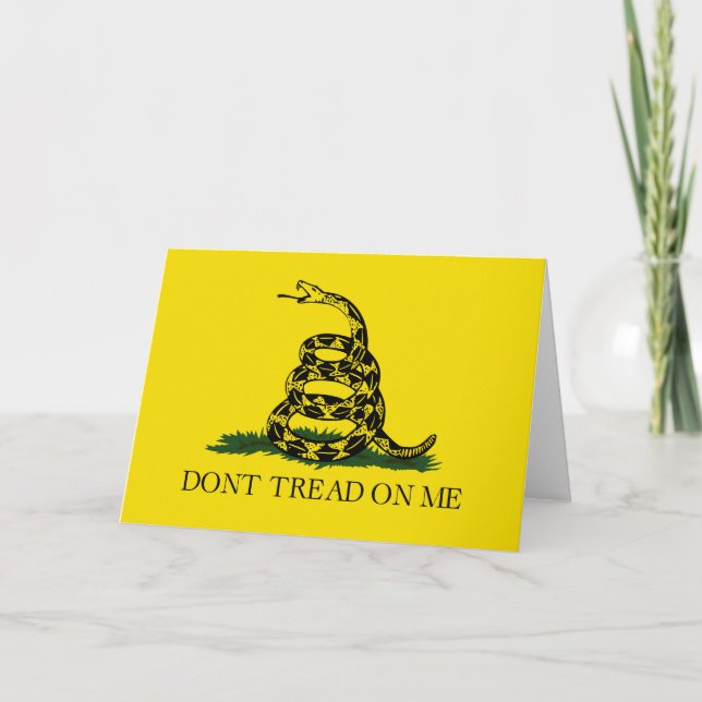 Gadsden Flagga (Gå inte på mig) (Snake Flagga) Kort (Framsida)