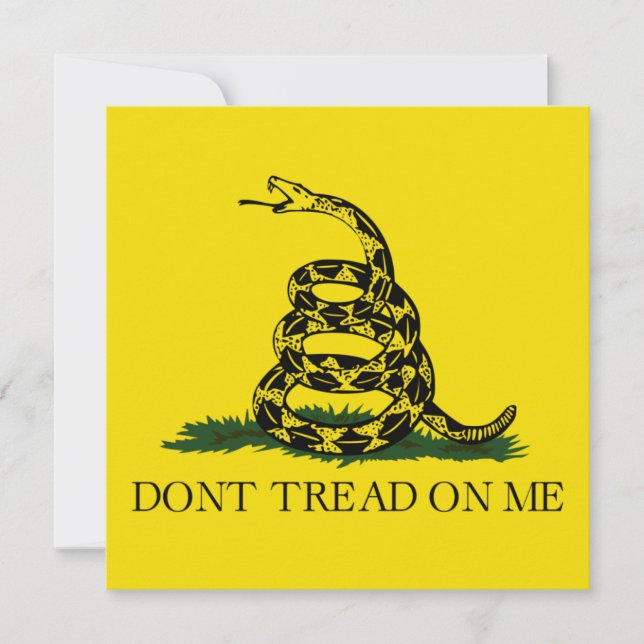 Gadsden Flagga (Gå inte på mig) (Snake Flagga) Kort (Framsida)