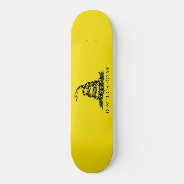 Gadsden Flagga (Gå inte på mig) (Snake Flagga) Mini Skateboard Bräda 18,5 Cm (Framsida)
