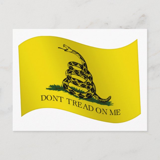 Gadsden Flagga, Gå inte på mig Vykort (Framsida)