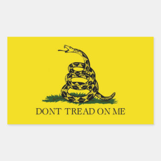 Gadsden Flagga Går inte på mig politiskt Rektangulärt Klistermärke