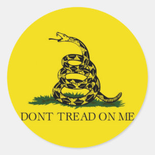 Gadsden Flagga Går inte på mig Runt Klistermärke