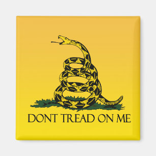 Gadsden flagga, gul bakgrund magnet
