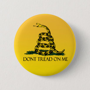 Gadsden Flagga, Gult - bakgrund Knapp