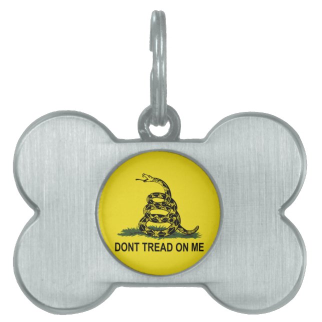Gadsden flagga namnbricka husdjur (Framsidan)