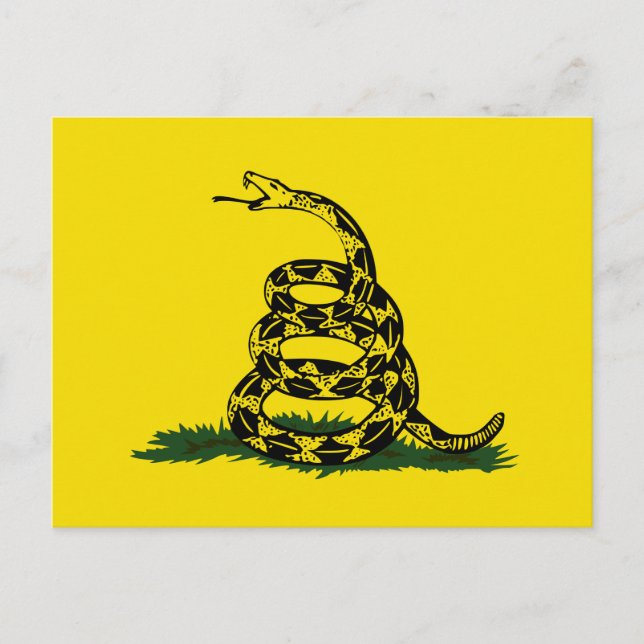 Gadsden flagga variant vykort (Framsida)