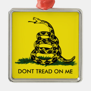 Gadsden flaggaprydnad julgransprydnad metall