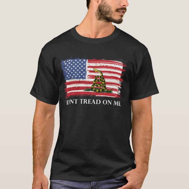 gadsden flaggat-skjorta som jag inte går på mig t shirt (Framsida)
