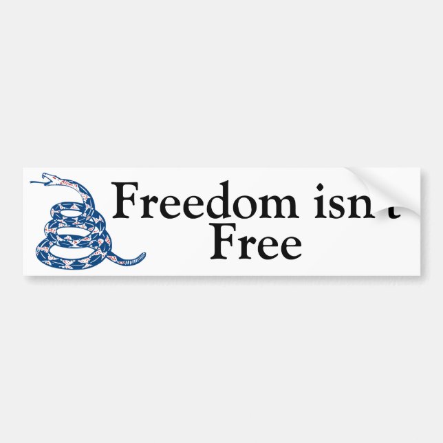Gadsden - frihet inte är fritt - tillfoga din text bildekal (Framsidan)