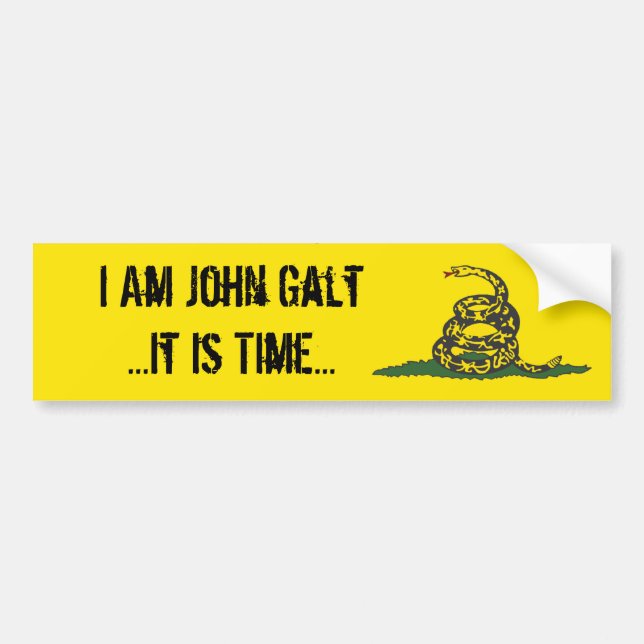 Gadsden John Galt är det Time Bildekal (Framsidan)