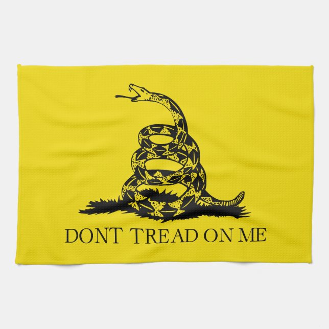 Gadsden-klangermaskflagga: Amerikanska revolutione Kökshandduk (Horisontell)