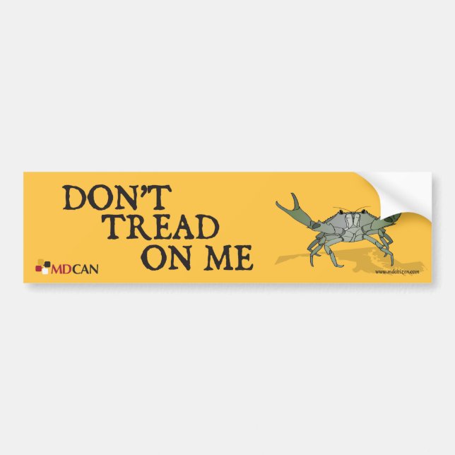 Gadsden krabbabildekal bildekal (Framsidan)