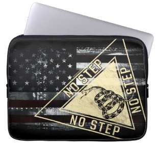 Gadsden-orm militär luftfart amerikansk flagga laptop fodral