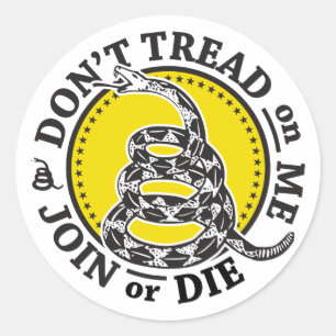 Gadsden ormvapensköld runt klistermärke