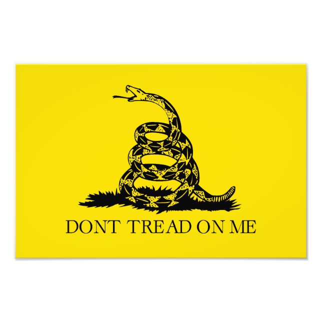 Gadsden Rattlesnake Flagga: Revolutionary Krig 177 Fototryck (Framsidan)