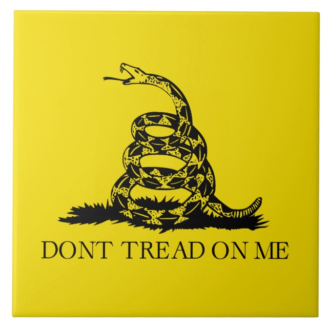Gadsden Rattlesnake Flagga: Revolutionary Krig 177 Kakelplatta (Framsidan)