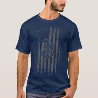 Gadsden Snake Betsy Ross Flagga 13 Colonies T Shirt