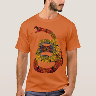 Gadsden Snake Circular Mexican Flower mönster T Shirt